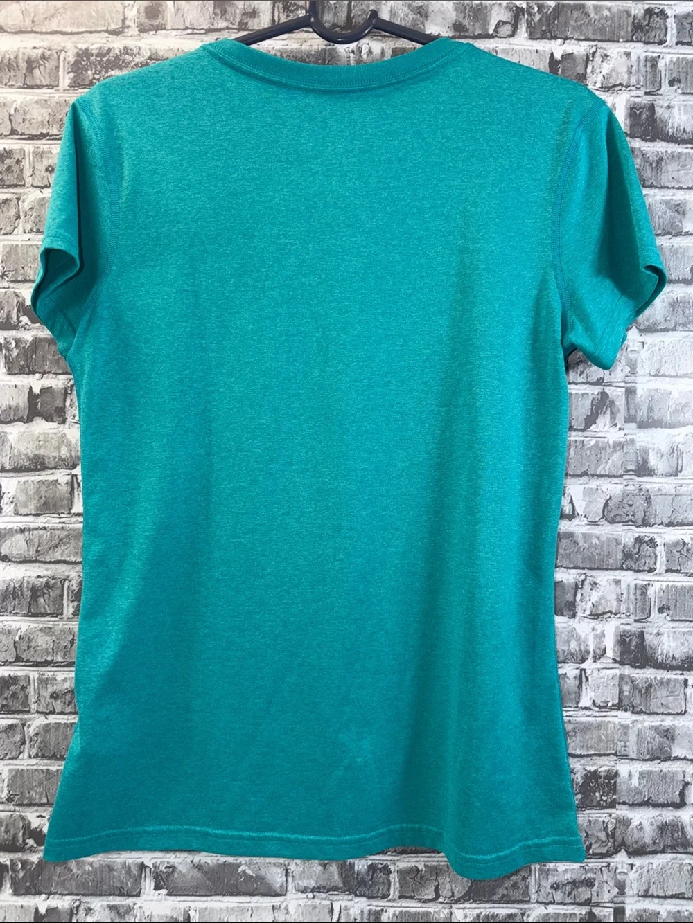 Nike Women's Teal V-Neck Dri-FIT Short Sleeve Tee